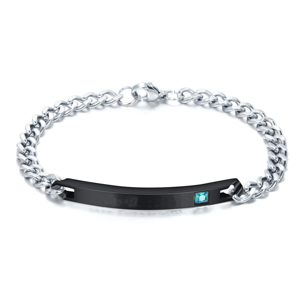 Herren Armband mit personalisierbarem Namensschild und hochwertigem Edelstahl Shop Nory