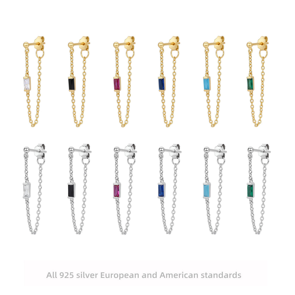 Damen Ohrringe mit luxuriösen Zirkonanhängern aus 925 Sterling Silber Shop Nory