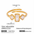 Damen Offenes Armband mit funkelnden Ziersteinen und hypoallergenem Edelstahl Shop Nory