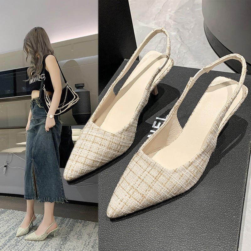 Damen elegante Slingpumps mit feiner Textur