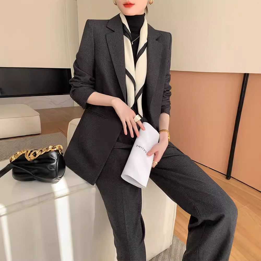 Damen Elegantes Blazer Set mit Taillengürtel Shop Nory
