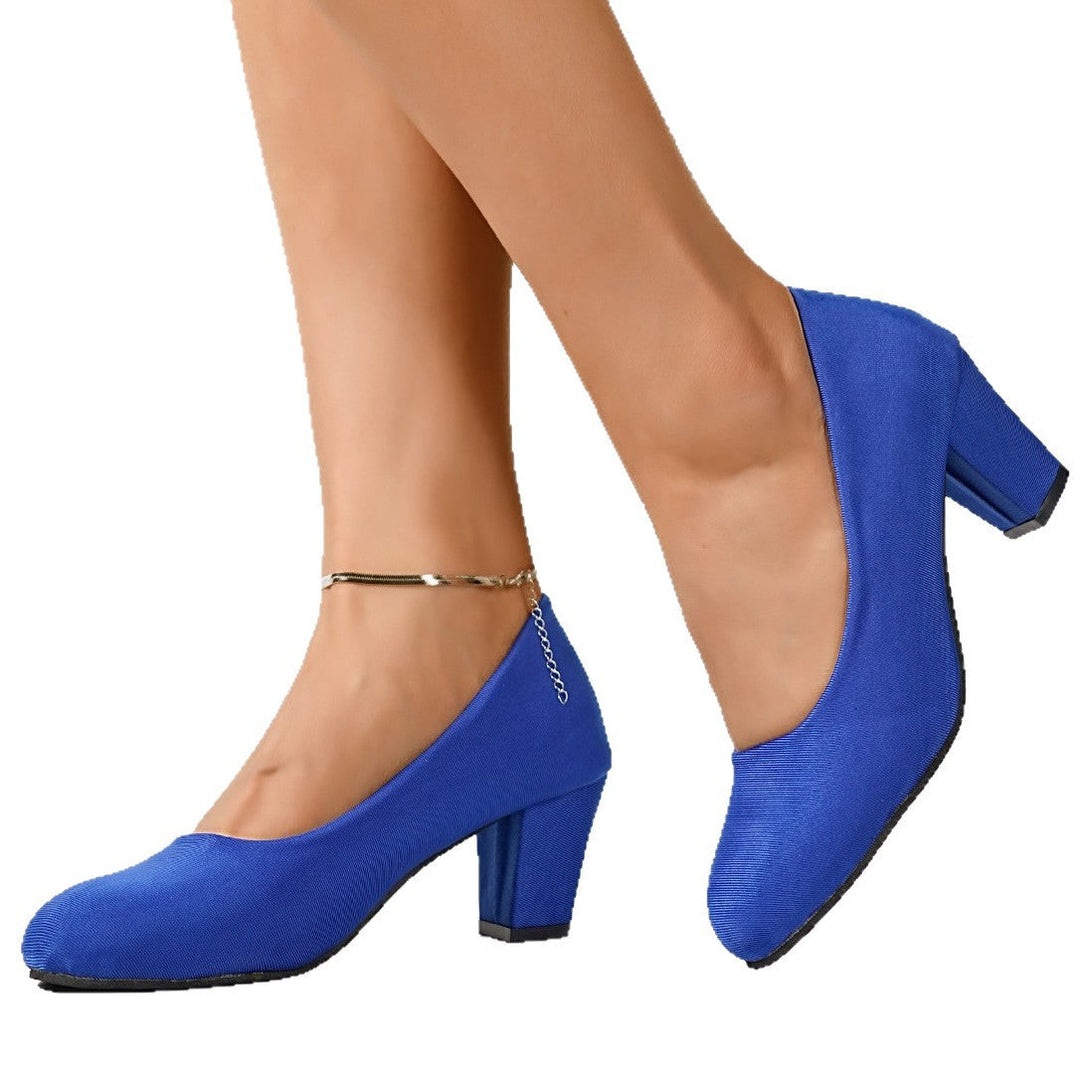 Damen elegante Pumps mit bequemem Blockabsatz