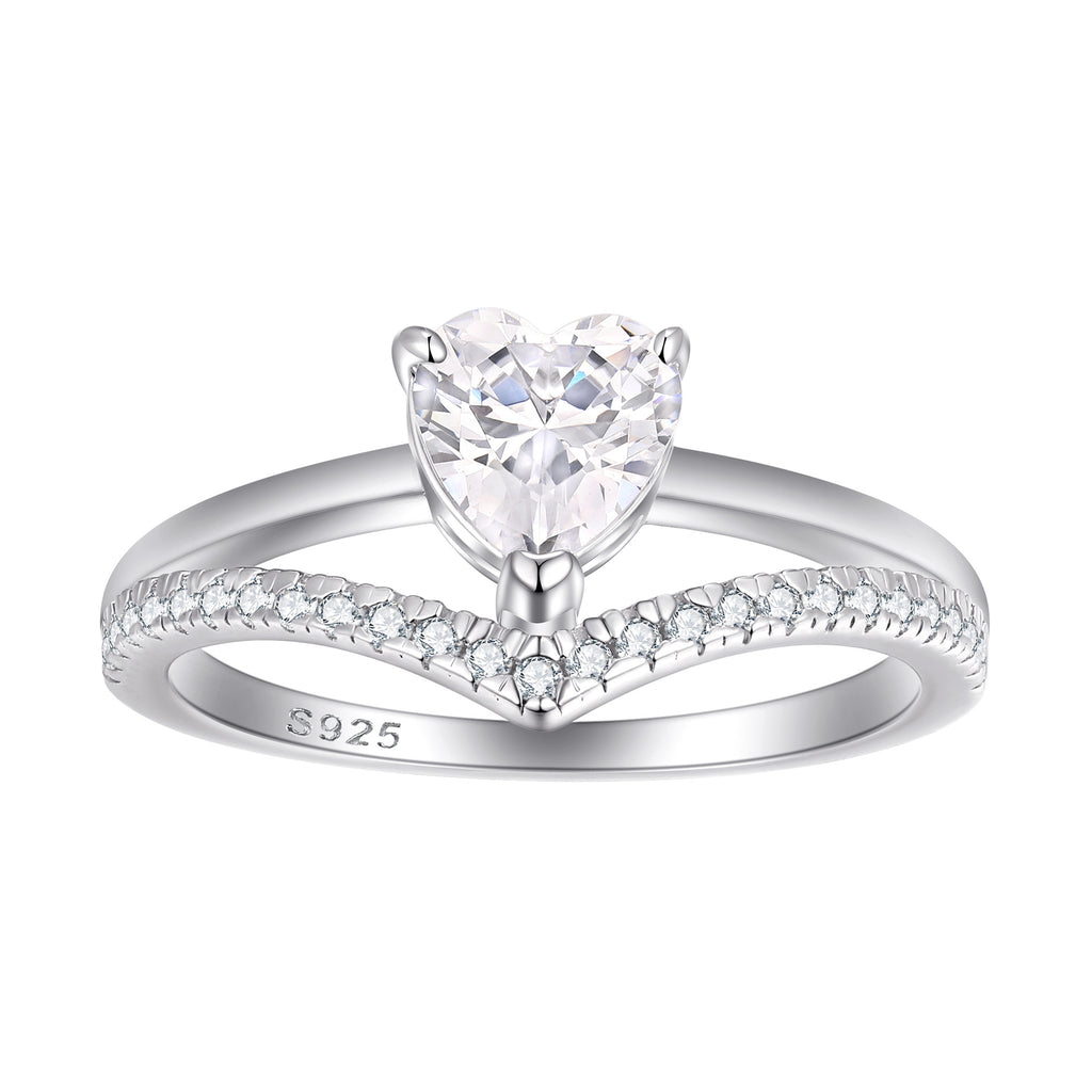Damen Verlobungsring mit modernem Ringdesign und strahlendem Hauptstein Shop Nory