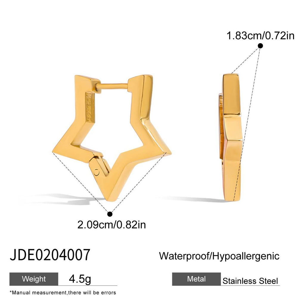 Damen Ohrhänger im modernen Herzdesign aus hypoallergenem Edelstahl Shop Nory