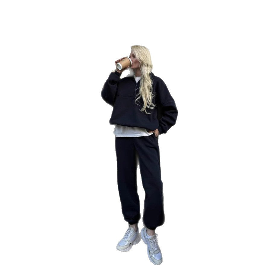 Damen Lässiger Oversized Hoodie und Jogginghose Set Shopnory
