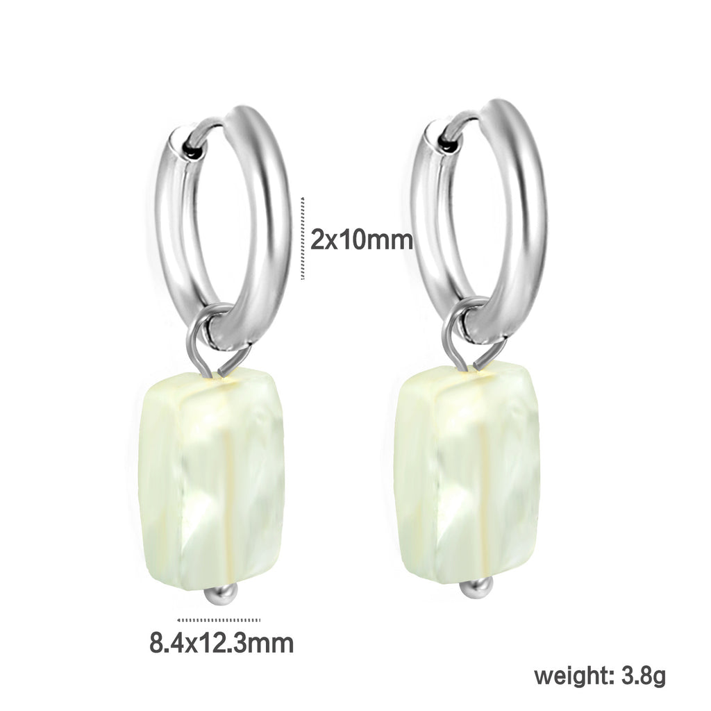 Damen Hängende Ohrstecker mit herzförmigem Amethyst-Anhänger und goldplattiertem Design Shop Nory