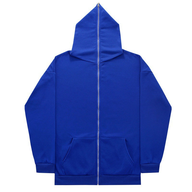Unisex nan minimalistisch strukturierter Kapuzenzipper mit spitzer Kapuze, Kängurutasche und verstärkten Bündchen Shop Nory