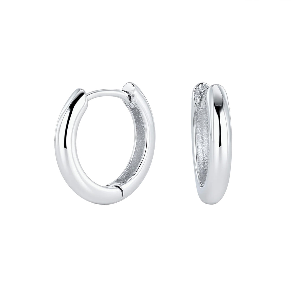 Damen Creolen in elegantem, modernem Design aus hochwertigem 925 Sterling Silber Shop Nory