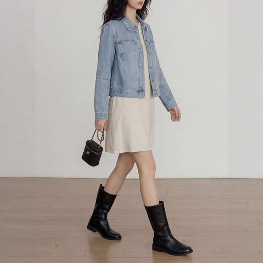 Damen Denimjacke mit Knopfleiste Shop Nory