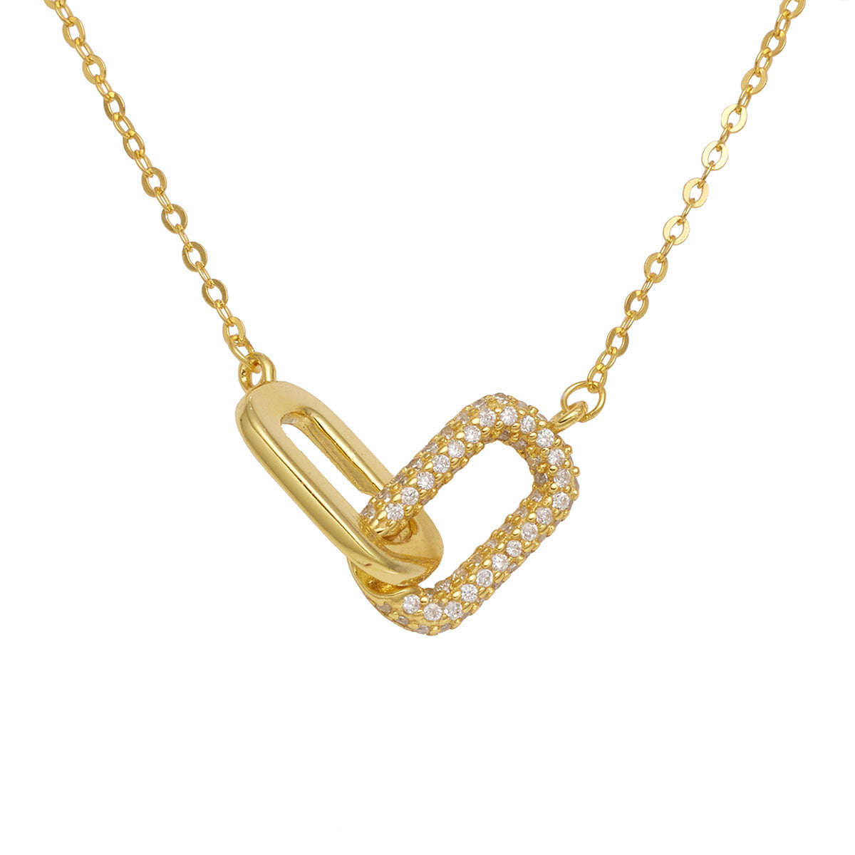 Damen Halskette mit hochwertigem Kettenanhänger aus Zirkonia und feinen Details Shop Nory