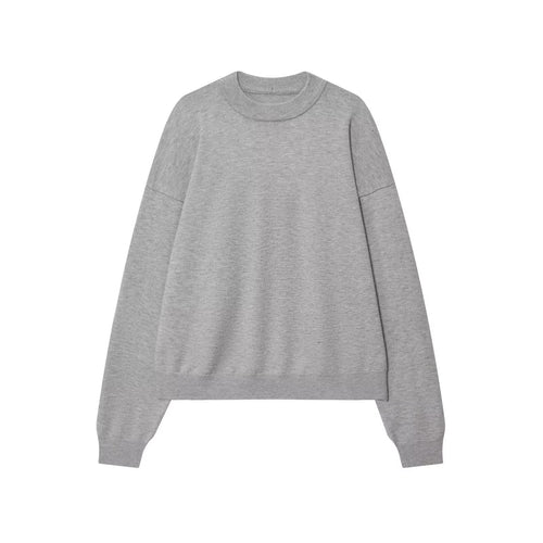 Damen Oversize Pullover mit weitem Rundhalsausschnitt und Rippbündchen Shop Nory