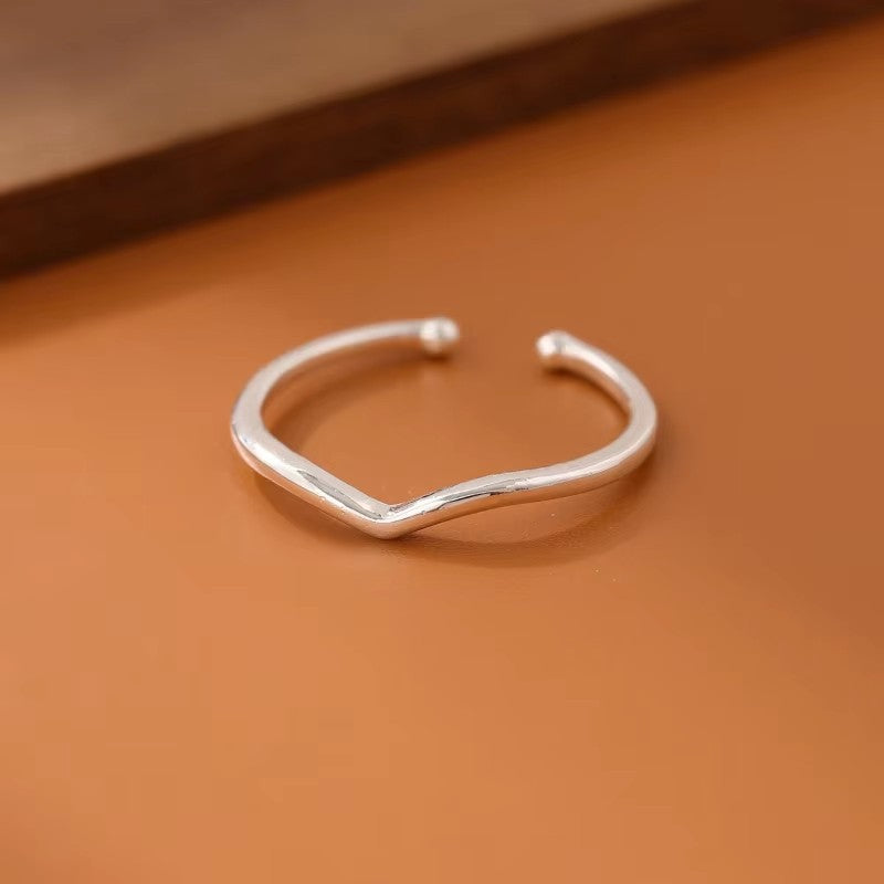 Damen Offener Ring mit modernem, geschwungenem Design Shop Nory