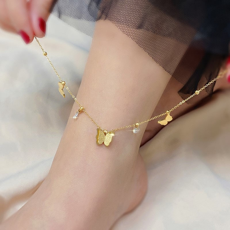 Damen Zierliche Schmetterlings Charm Halskette Shop Nory