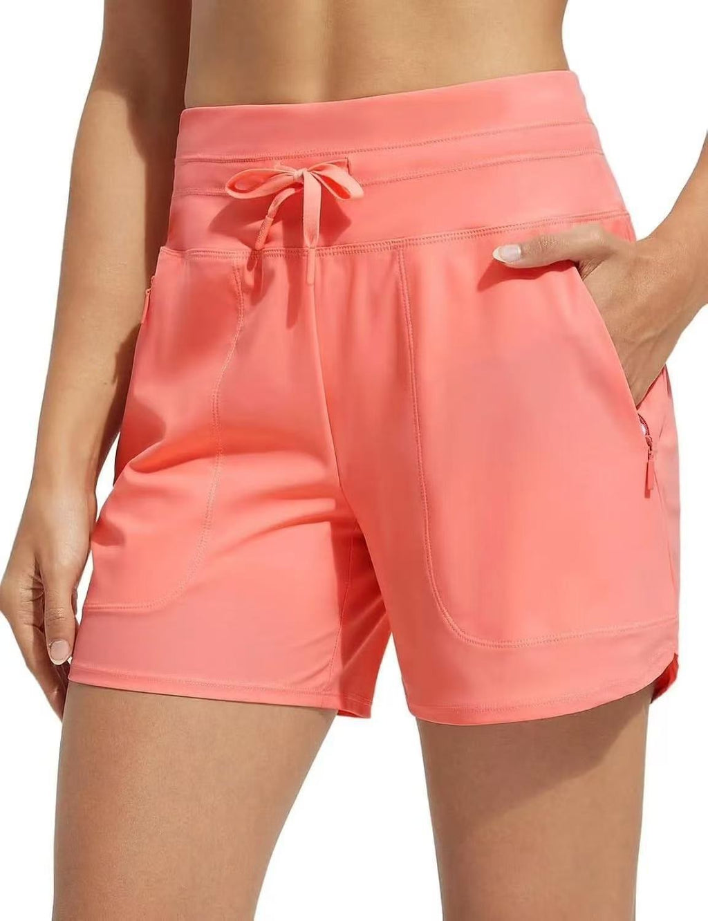 Damen Performance aktive Shorts mit integriertem Boxershorts-Futter