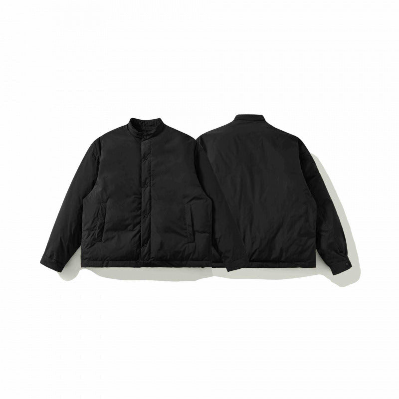 Unisex Boxy wattierte Kurzjacke mit Stehkragen und verdeckter Druckknopfleiste Shop Nory