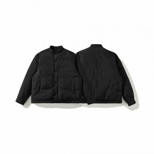 Unisex Boxy wattierte Kurzjacke mit Stehkragen und verdeckter Druckknopfleiste Shop Nory