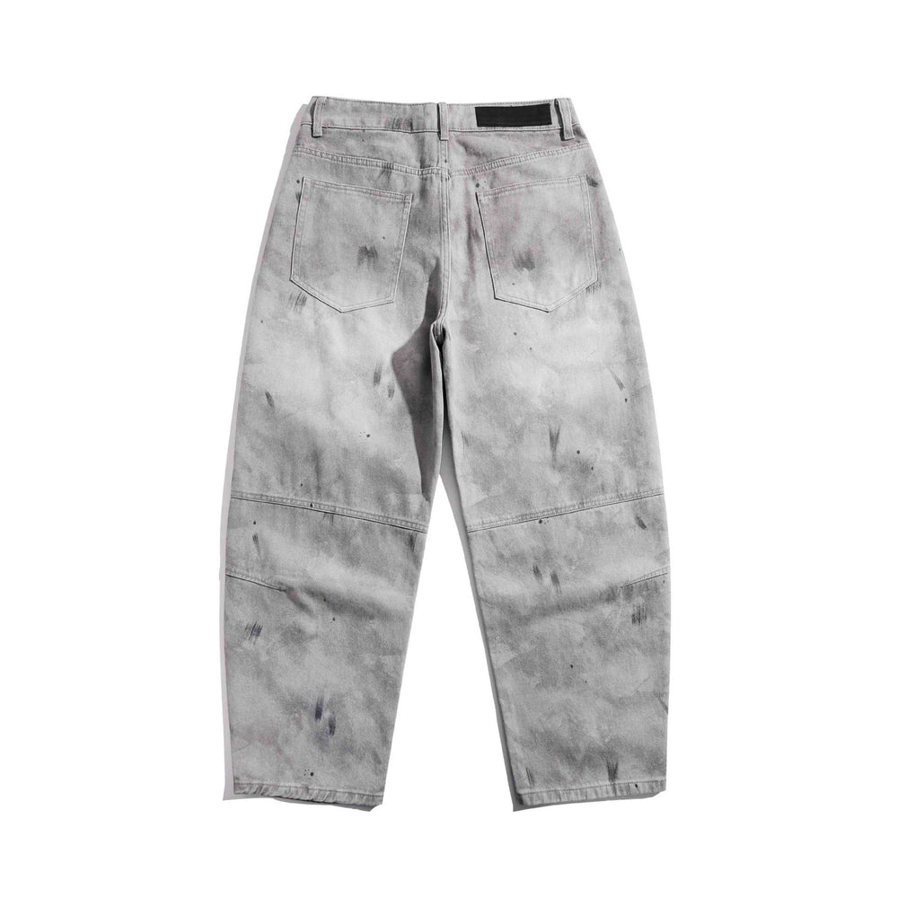 Damen Hochtaillierte Baggy-Jeans im Used-Look mit Knie-Patches Shop Nory