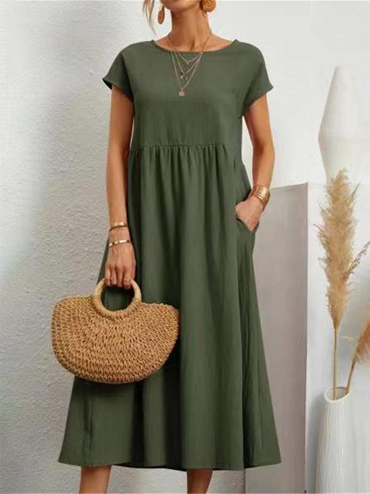 Damen Maxikleid aus leichtem, luftdurchlässigem Stoff