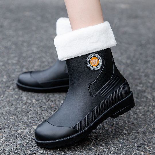 Herren Robuste kurze Regen-AnklShop Noryoots aus Vollgummi mit verstärkter Zehenkappe Shop Nory