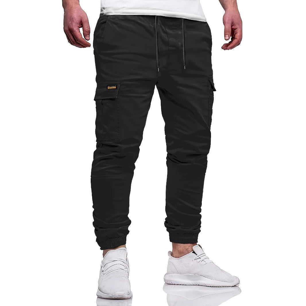 Herren Tapered Cargojogginghose mit Tunnelzug, Knöchelabschluss & Mehrfachtaschen Shop Nory
