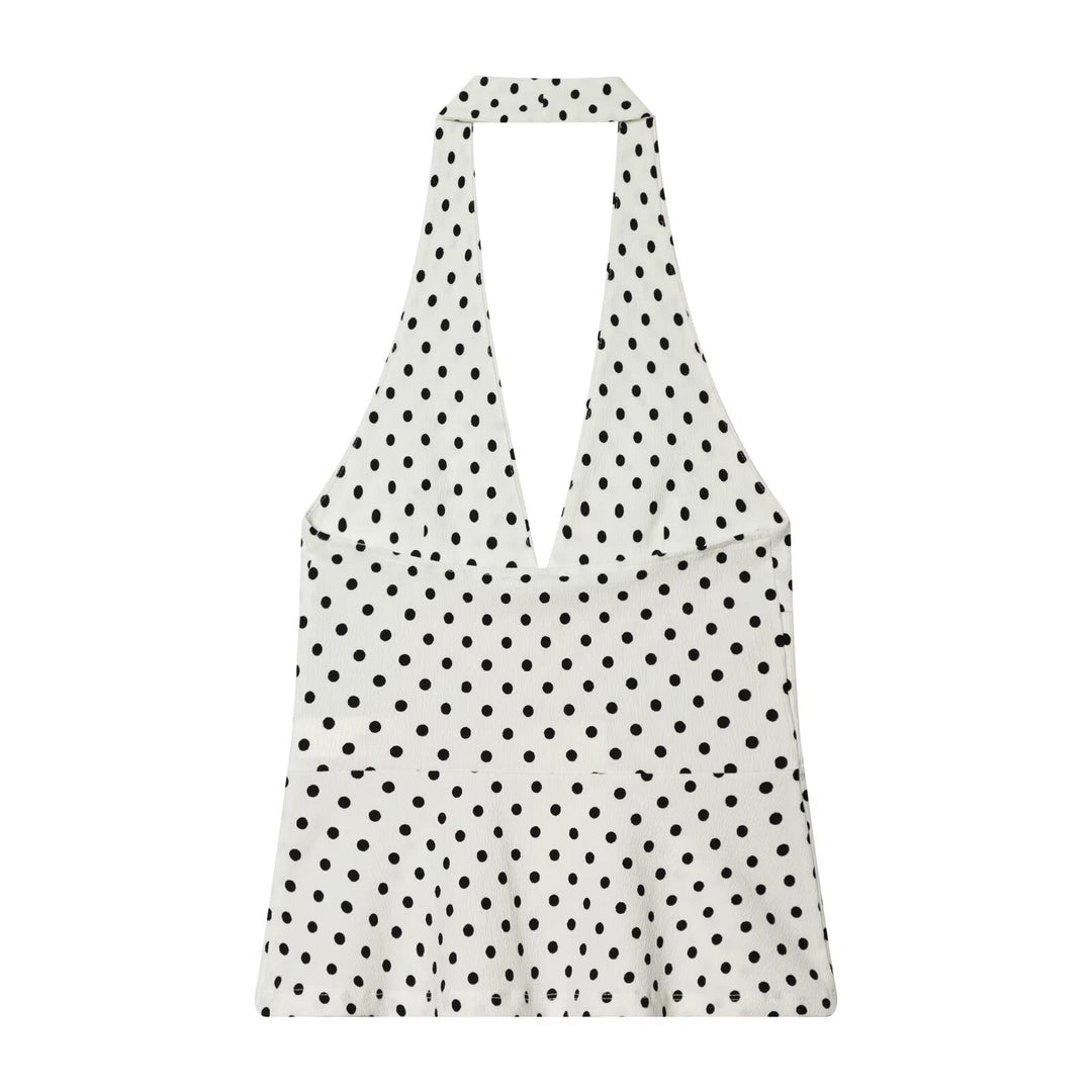 Damen Schlaghose mit grafischem Punktedesign Shopnory