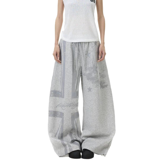 Damen Lässige Übergröße Sweatpants mit grafischen Designelementen Shop Nory