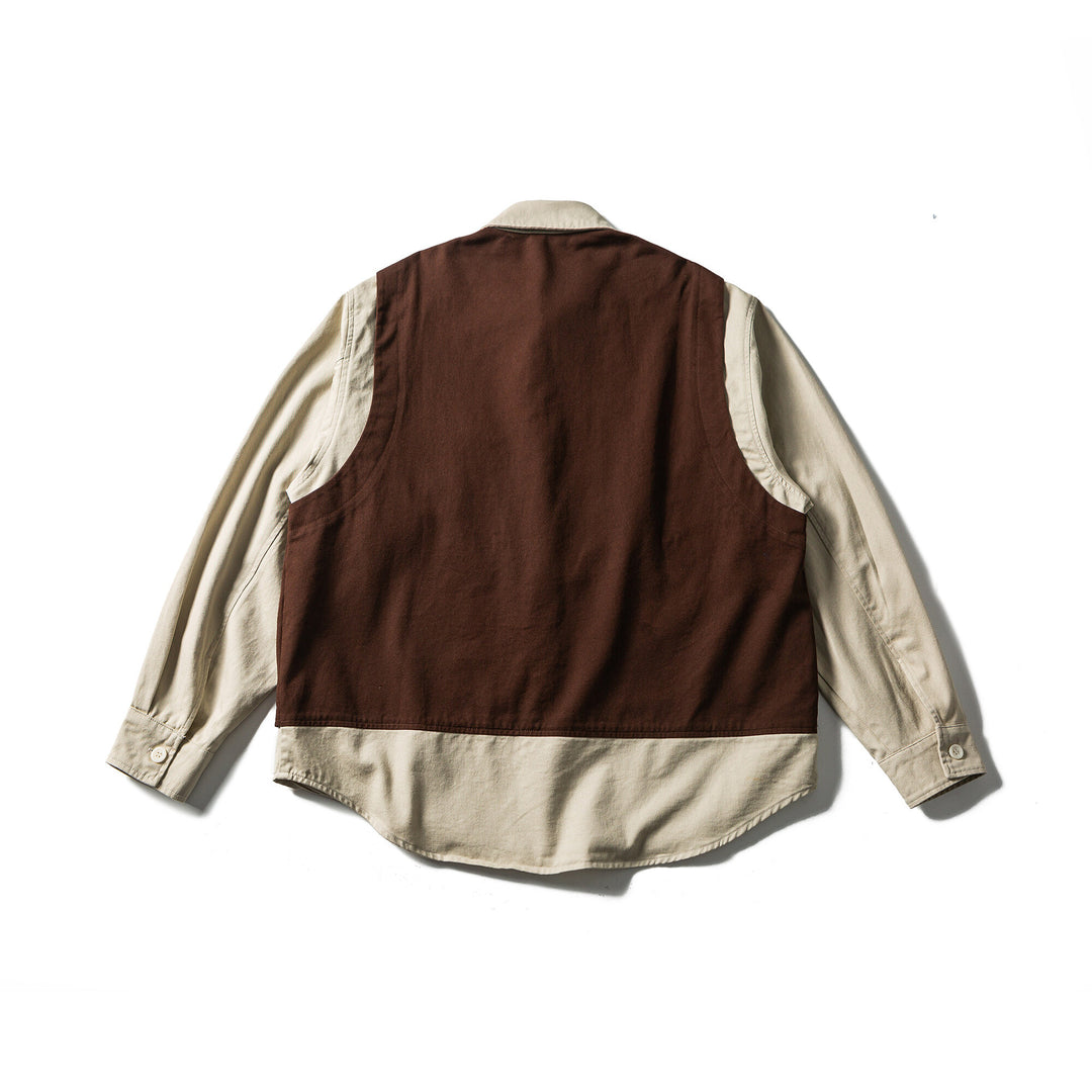 Herren Utility-Weste mit multifunktionalen Taschen, Halbzip und integriertem Hemd-Layer Shop Nory