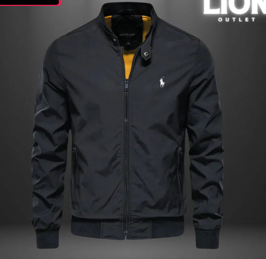 Herren Aviator-inspirierte Windbreaker-Bomberjacke mit Stehkragen und Mesh-Innenfutter Shop Nory