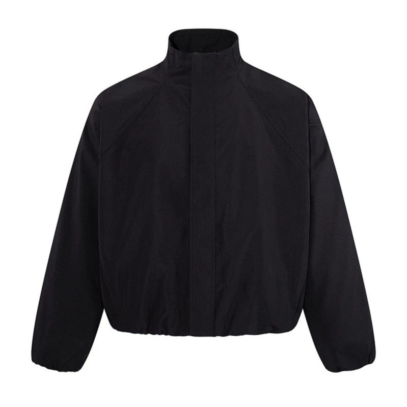 Damen Kurz geschnittene Stehkragen‑Blousonjacke mit elastischem Saum und verdecktem Reißverschluss Shop Nory
