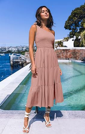 Damen Maxikleid mit ärmellosem Design und elastischem Bustier Shopnory