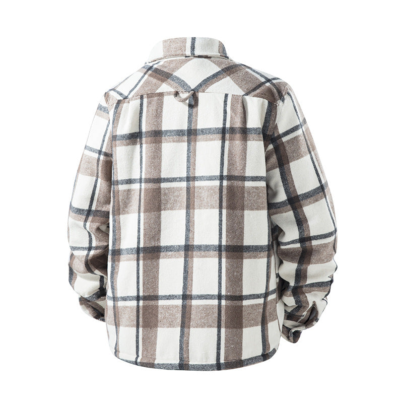 Herren Karierte Flanelljacke mit praktischen Taschen Shop Nory
