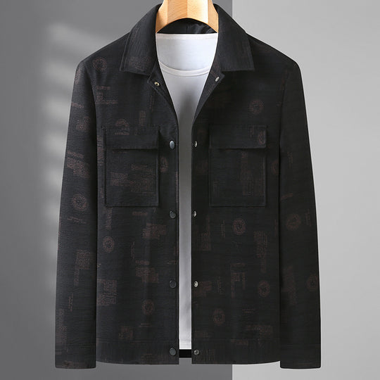Herren Leichte Hemdjacke mit strukturierter Druckoptik und aufgesetzten Brusttaschen Shop Nory