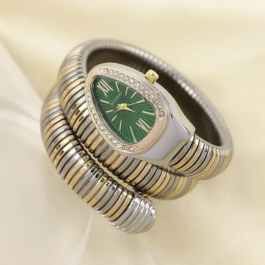 ShopNory | Schlangenuhr mit Quarzbewegung und Persönlichem Armband