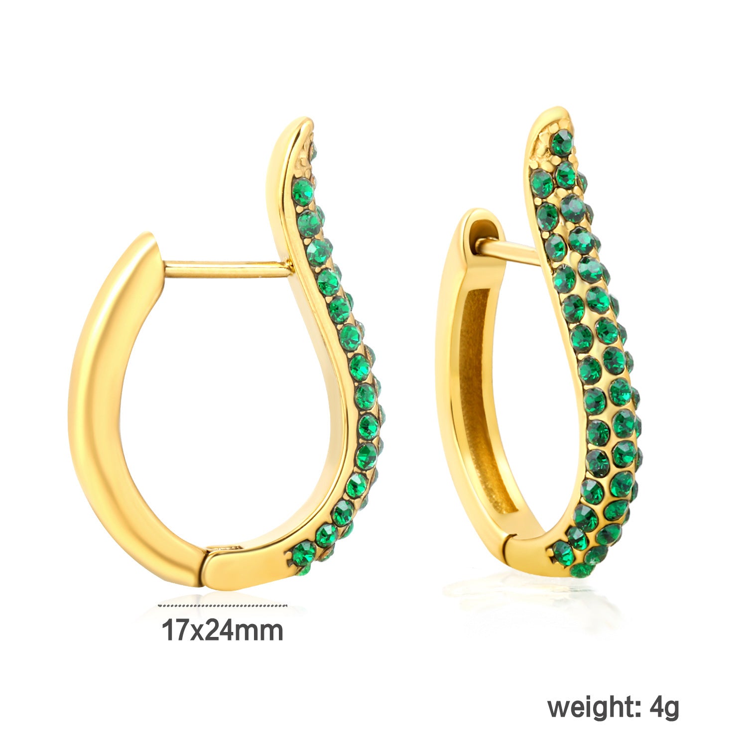 Damen Hängende Ohrstecker mit funkelnden Zirkonia-Elementen Shop Nory