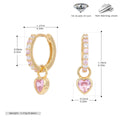 Damen Ohrhänger mit herzförmigem Anhänger aus 925 Sterling Silber und funkelnden Zirkonia Shop Nory