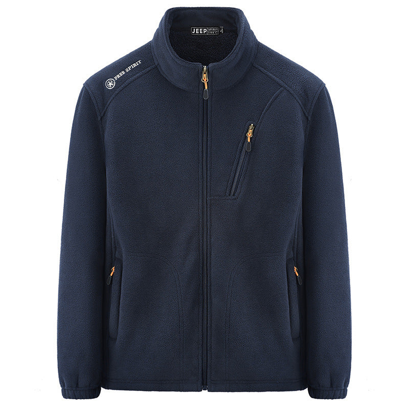 Herren Thermo‑Fleecejacke mit Sherpa‑Innenfutter, Stehkragen und Reißverschlusstaschen Shop Nory