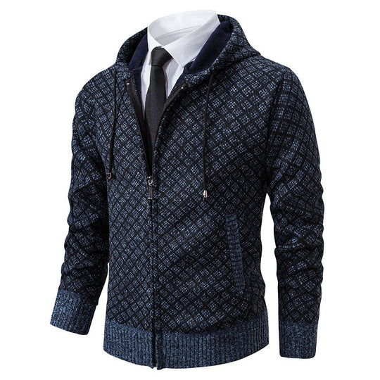 Herren modische Sweatjacke mit Kapuze und elegantem Muster