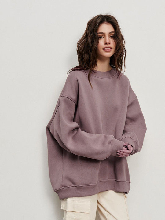 Damen Oversized Sweatshirt im lässigen Stil mit übergroßen Ärmeln und elastischen Bündchen