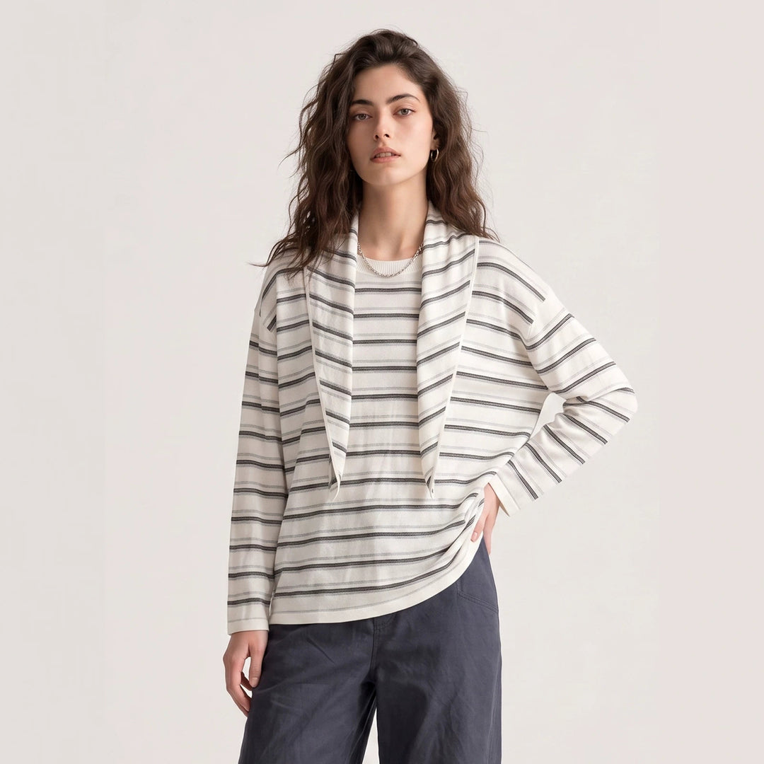 Damen Lässige Streifenjacke Shop Nory