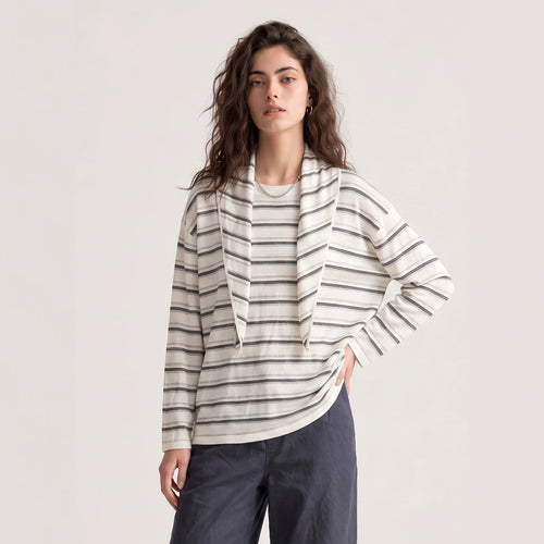 Damen Lässige Streifenjacke Shop Nory