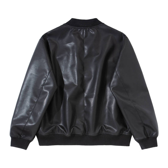 Herren Glattleder‑Bomberjacke mit nahtverdeckter Front und elastischen Rippenbündchen Shop Nory