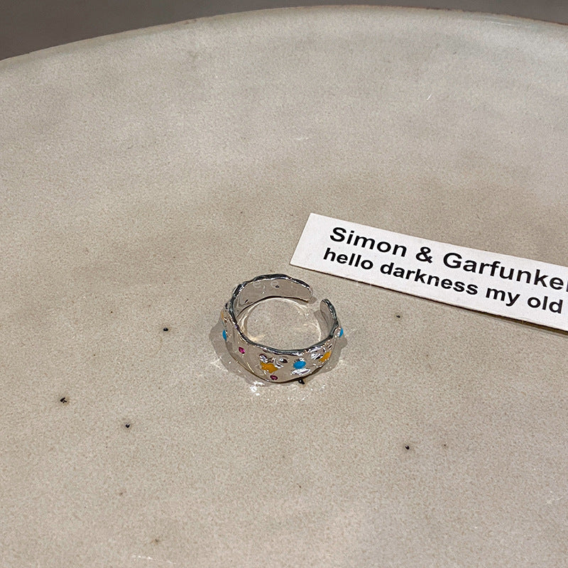 Damen kreativer und lebendiger Ring mit bunten Akzenten Shop Nory