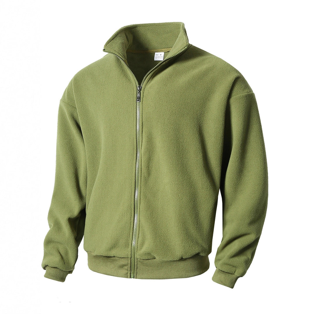 Herren Zip-Fleecejacke mit Stehkragen, durchgehendem Reißverschluss und gerippten Bündchen Shop Nory