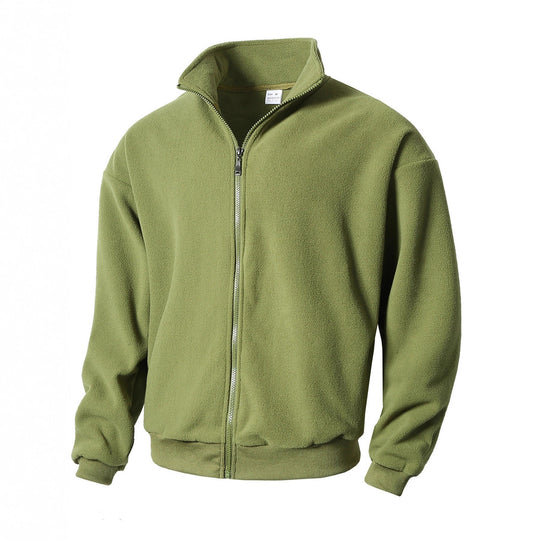 Herren Zip-Fleecejacke mit Stehkragen, durchgehendem Reißverschluss und gerippten Bündchen Shop Nory