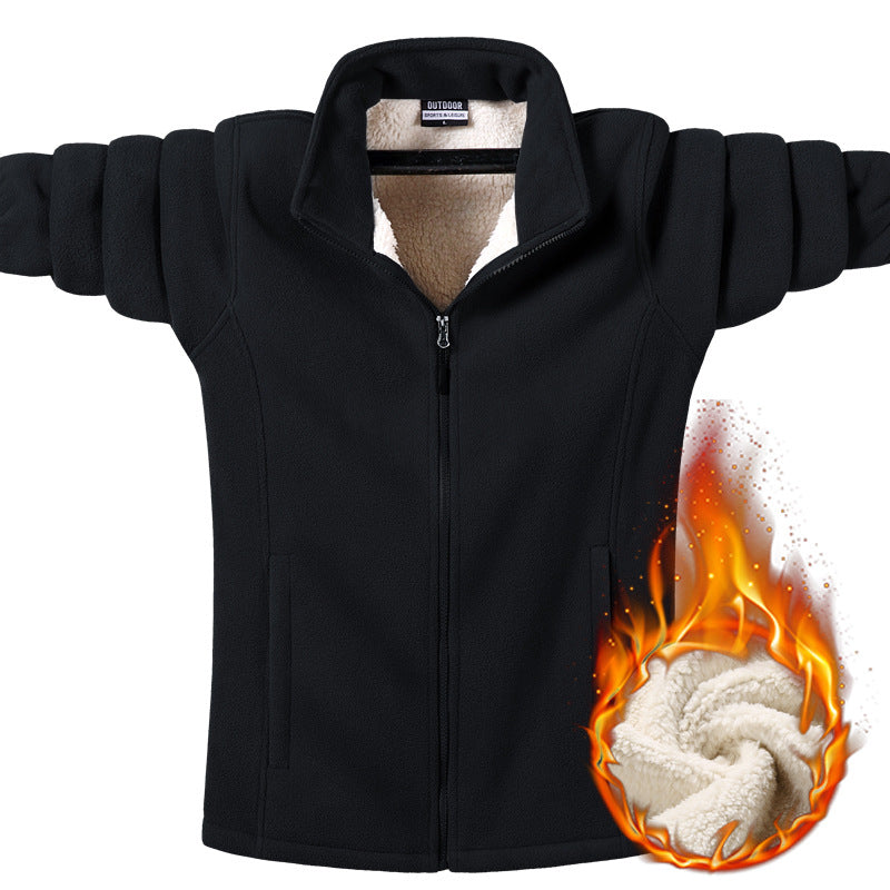 Damen Fleecejacke mit Teddyfutter, durchgehendem Reißverschluss und hohem Stehkragen Shop Nory