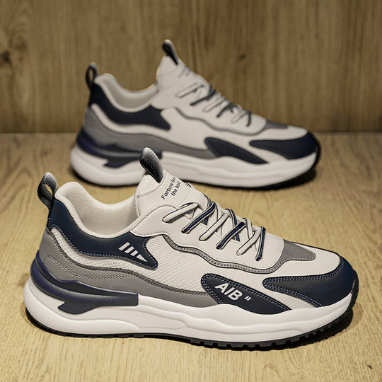Herren Casual‑Straßen‑Sneaker mit mehrschichtiger Gummiplattform und atmungsaktiven Mesh‑Overlays Shopy Nory