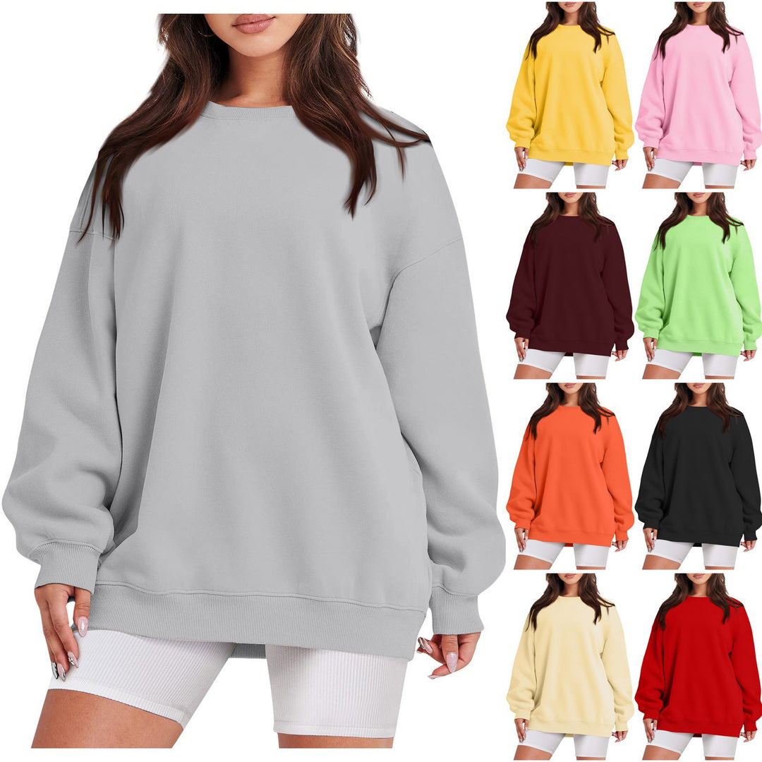 Damen nan Longline-College-Sweatshirt mit geripptem Saum, Raglanärmeln und angerauter Innenseite Shop Nory