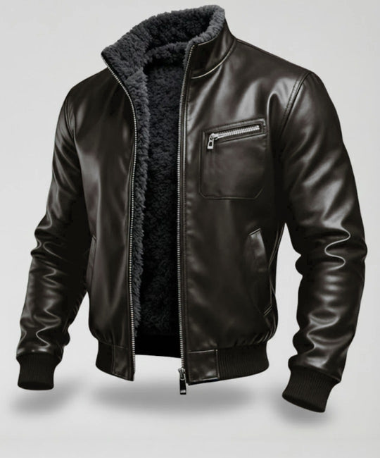 Herren Lederjacke mit Innenfutter