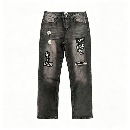 Herren Modische Ripped Jeans mit grafischen Prints Shop Nory