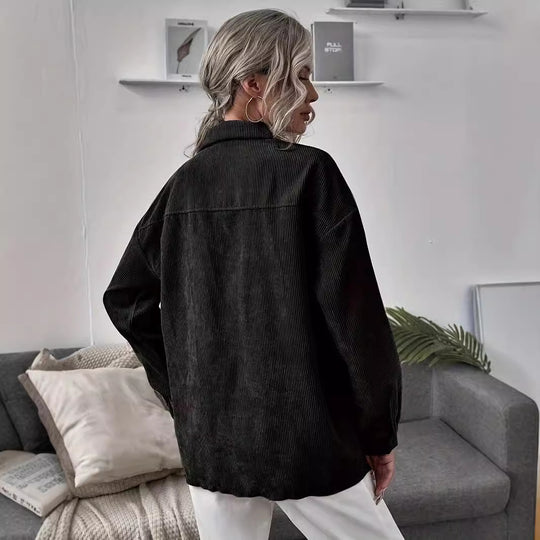 Damen Cord-Overshirt mit Pattentaschen und Oversize-Schnitt Shop Nory